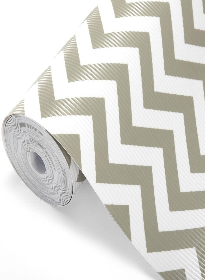 ستار ورك بطانات أرفف غير لاصقة من ستار وورك، لخزائن المطبخ، بطانات أدراج مانعة للانزلاق، للمطبخ، بطانات خزائن مقاومة للماء، (لون أزتيك كريمي، 45 سم × 5 م) - أسيتات فينيل الإيثيلين، تصميم هندسي - Image 1